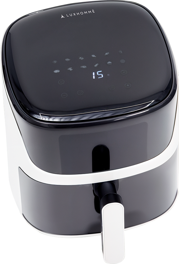 <h6>Техника, которая не перегружает дом, а гармонично дополняет его</h6>
<p>Пока блюда становятся ароматными и сочными, таймер и терморегулятор заботятся о процессе. А вы — отдыхаете. <br />Отложенный старт от 30 мин до 24 часов помогает подстроить готовку под ваш день. <br />1 аэрогриль вместо 10 приборов — от фритюрницы до духовки. Меньше техники, больше пространства, порядка и спокойствия на кухне.</p>